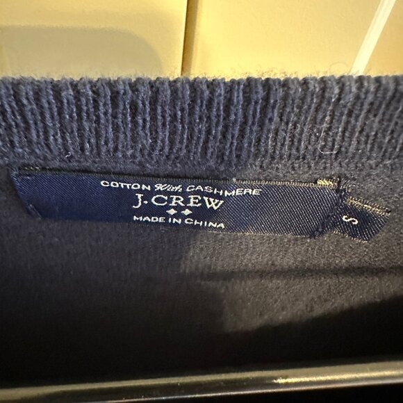 JCREW Cashmere V Neck Sweater - Navy Blue - Picture 2 of 12